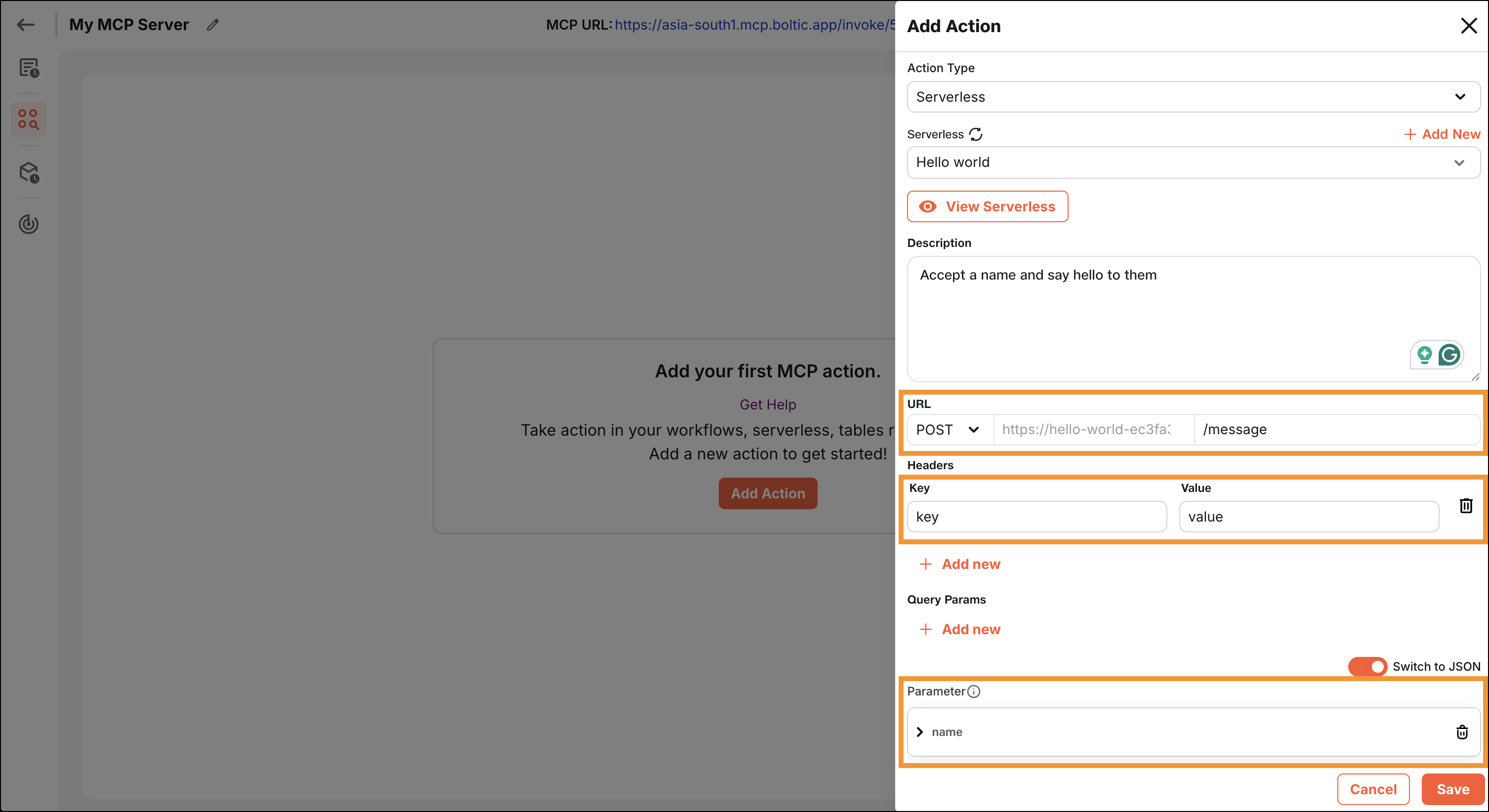 Boltic MCP Actions Serverless