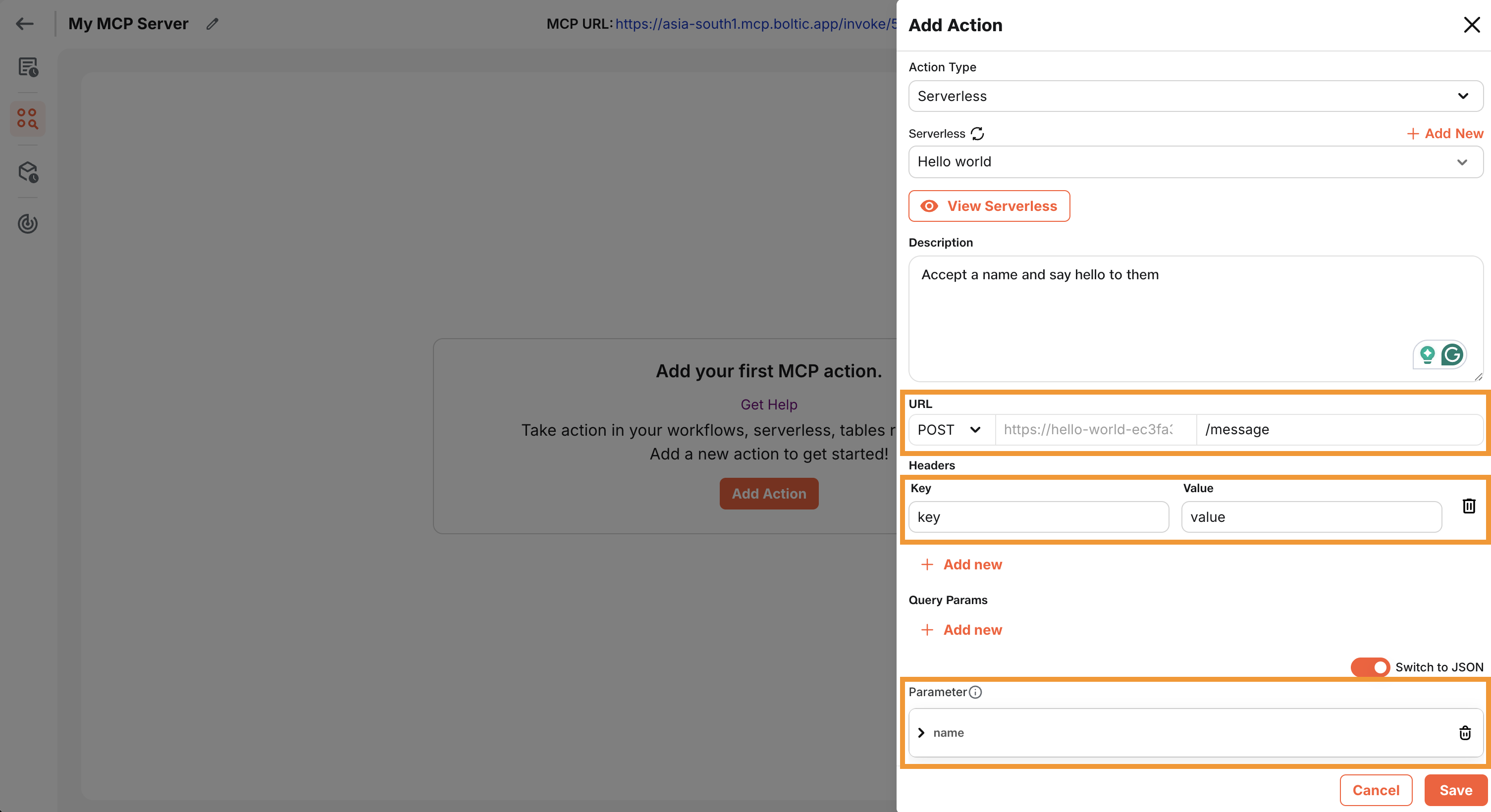 Boltic MCP Actions Serverless