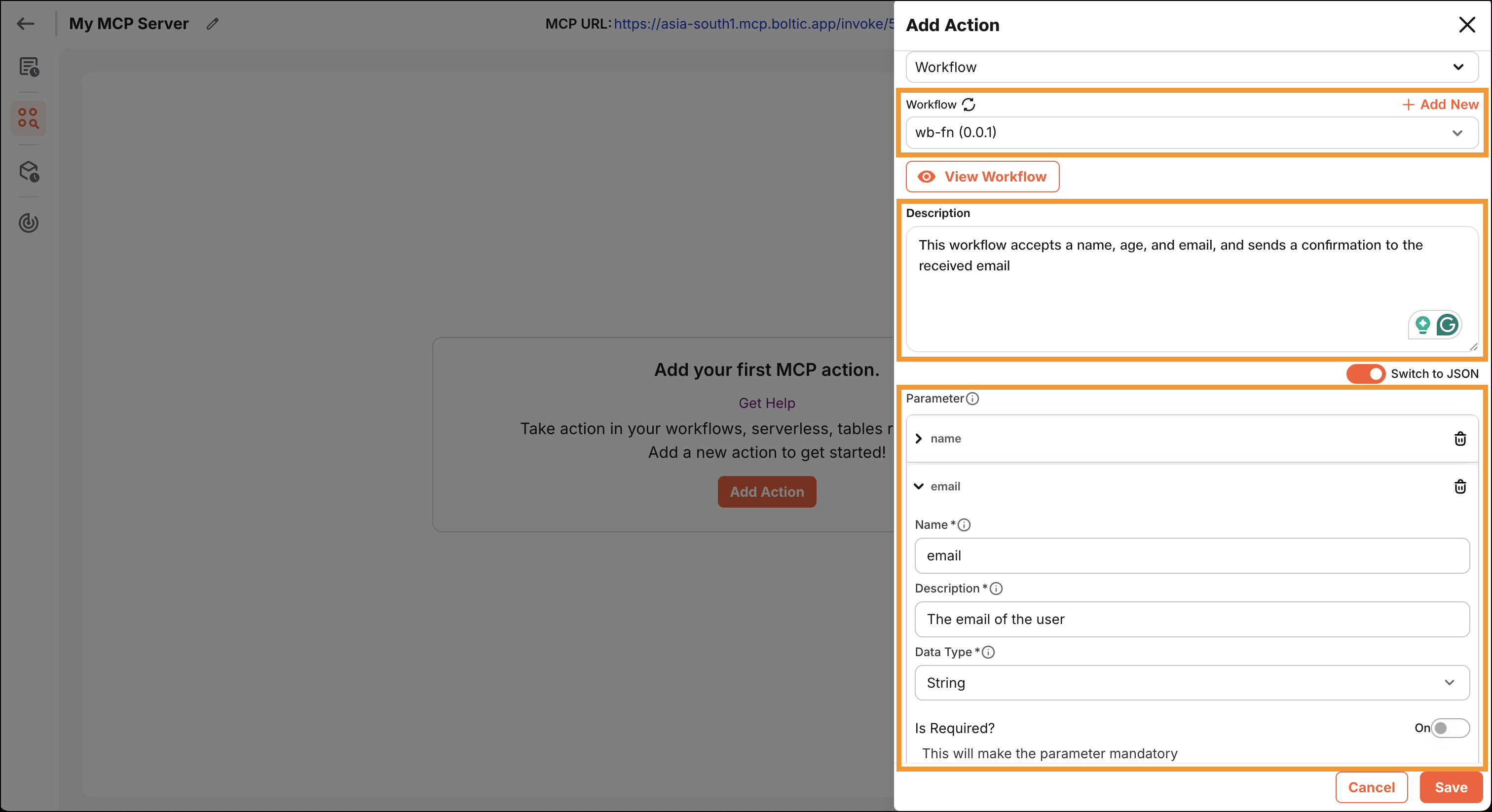 Boltic MCP Actions Workflows