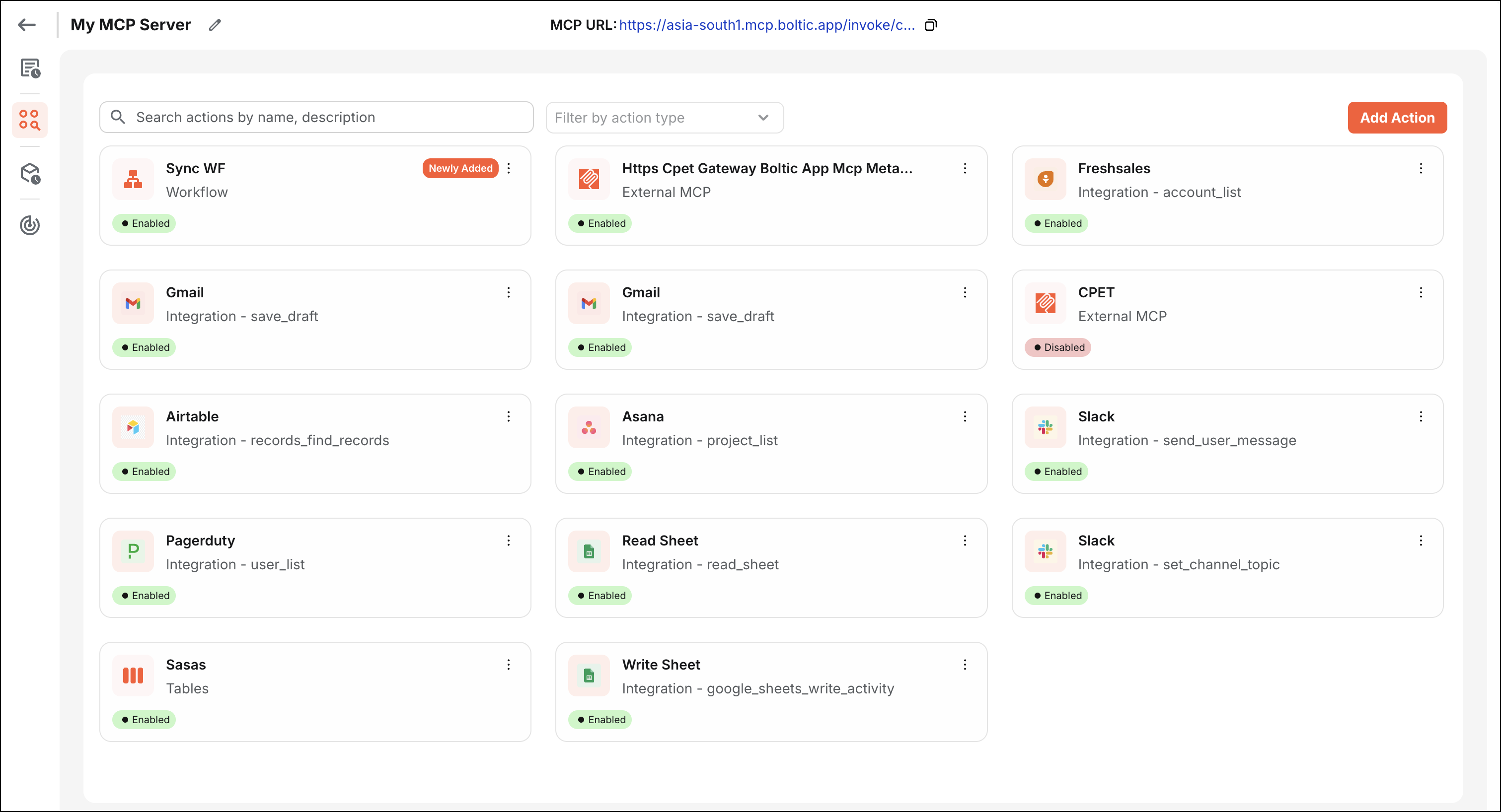 Actions List