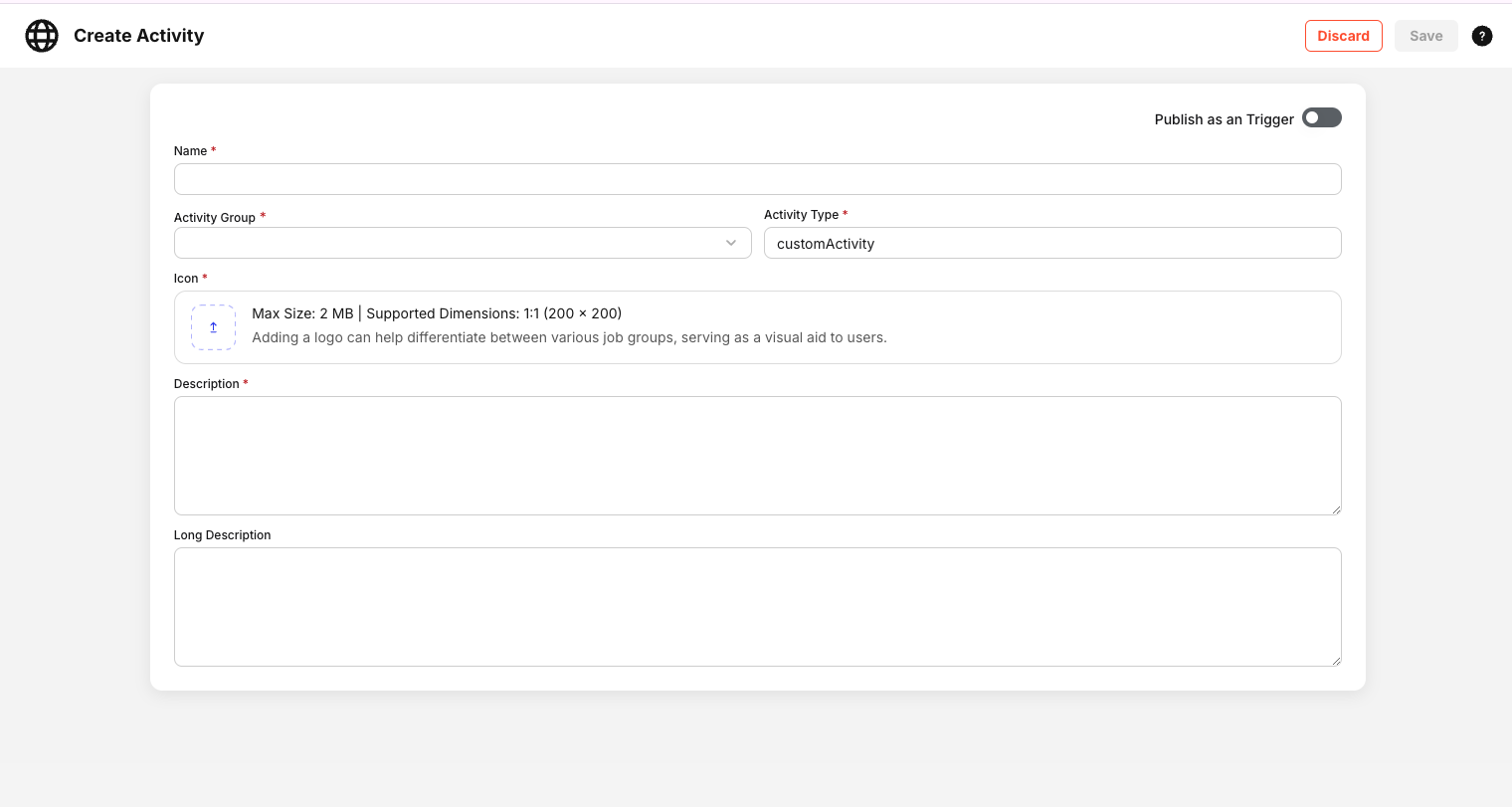 Admin panel form Screenshot