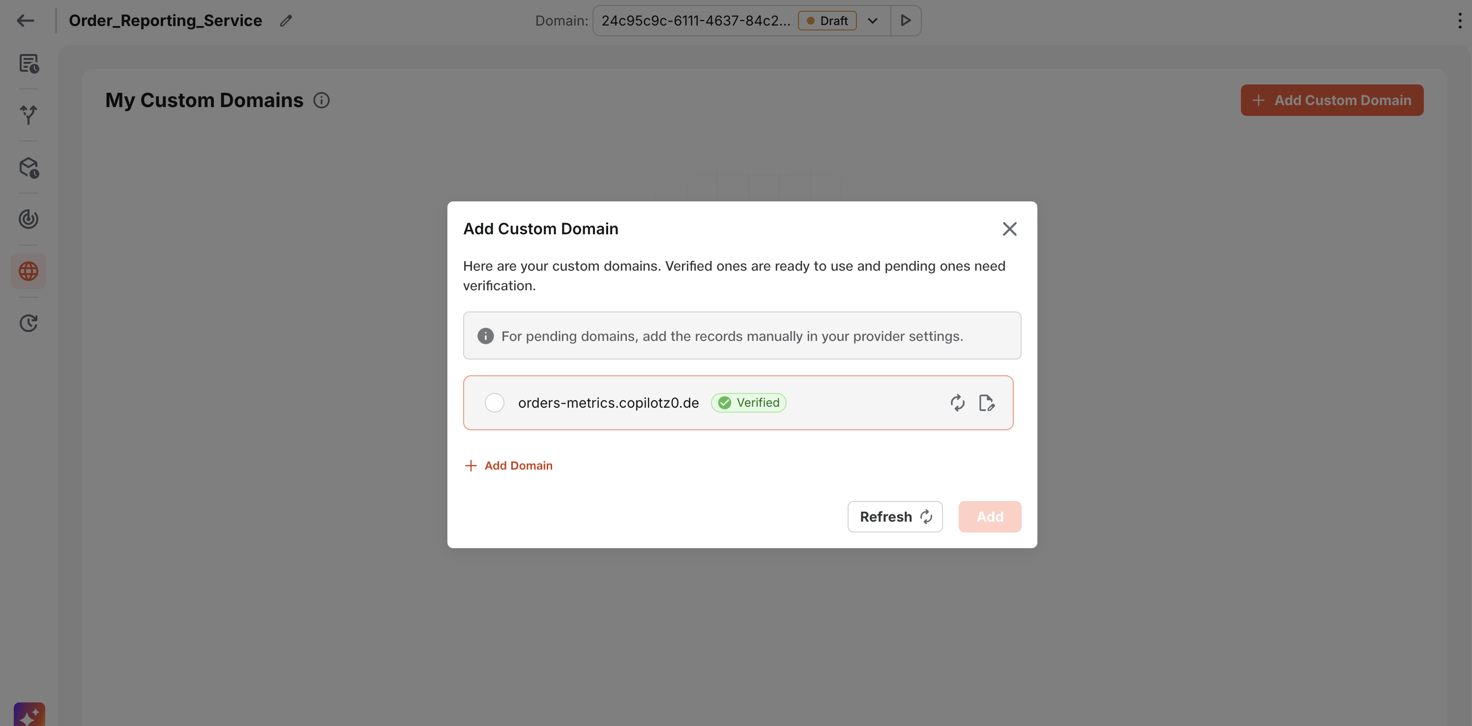 Attach Custom Domain