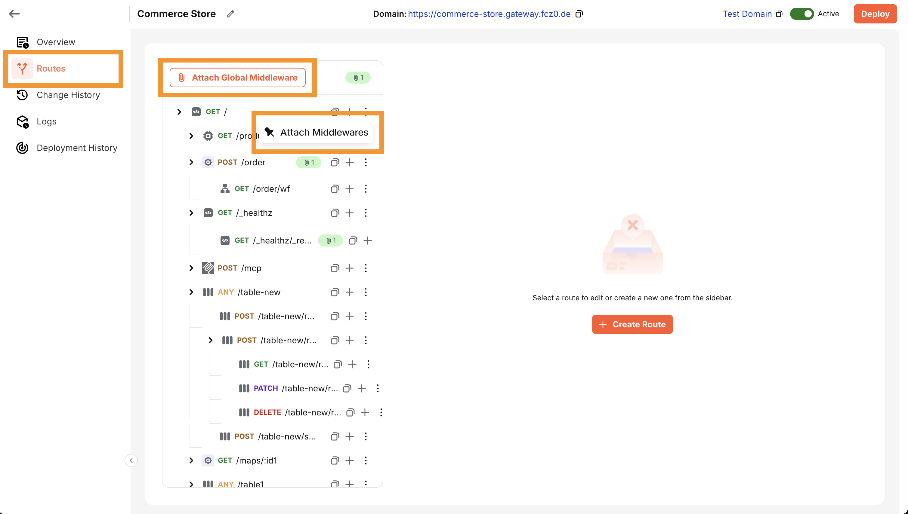 Attach Middleware