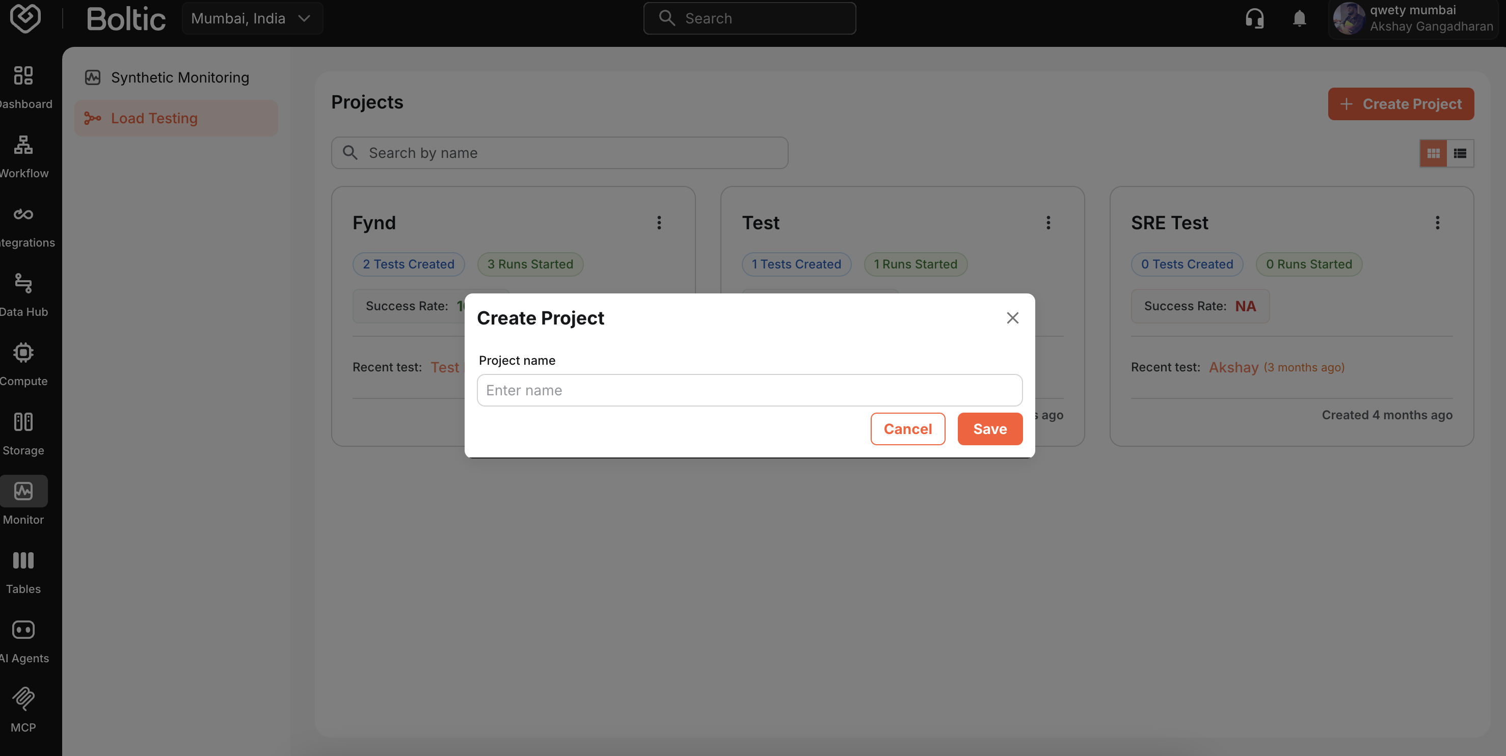 Create Project Modal