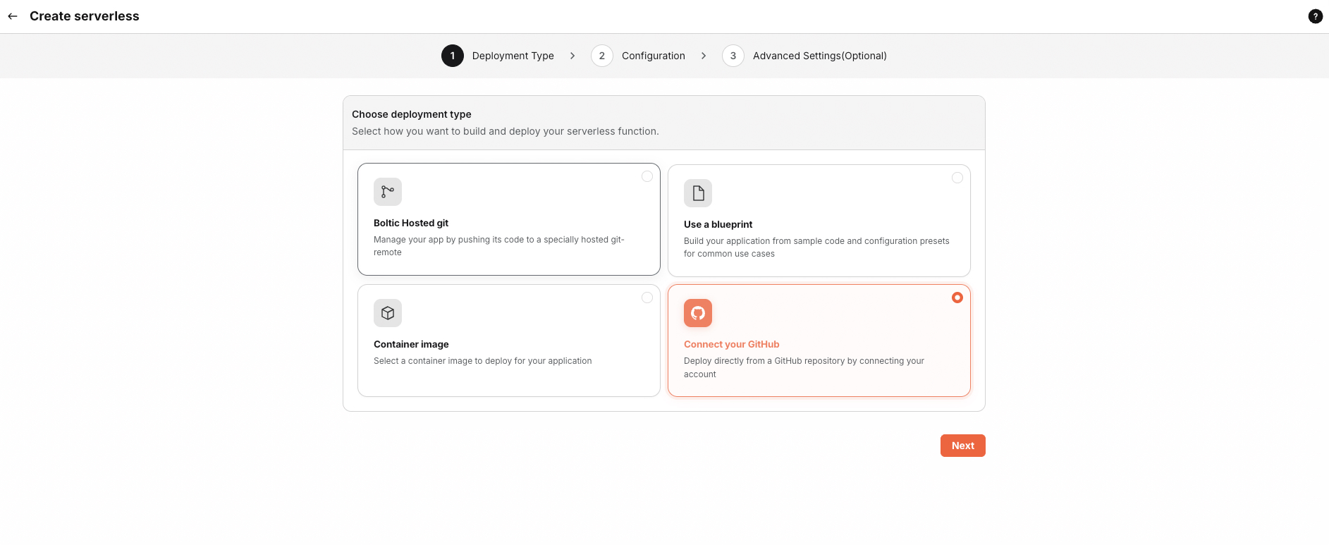 Connect your GitHub runtime card