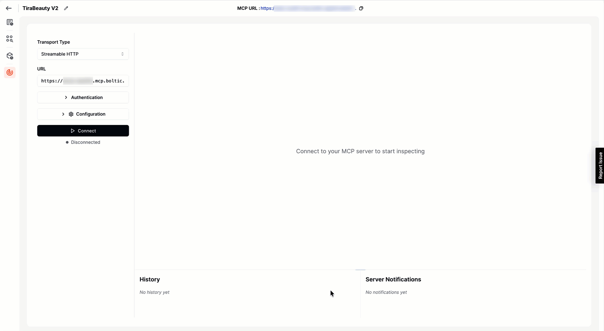 connecting Inspector