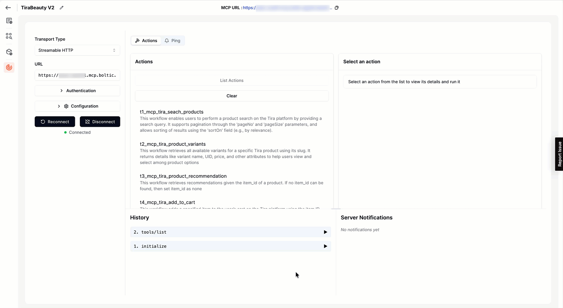connecting Inspector