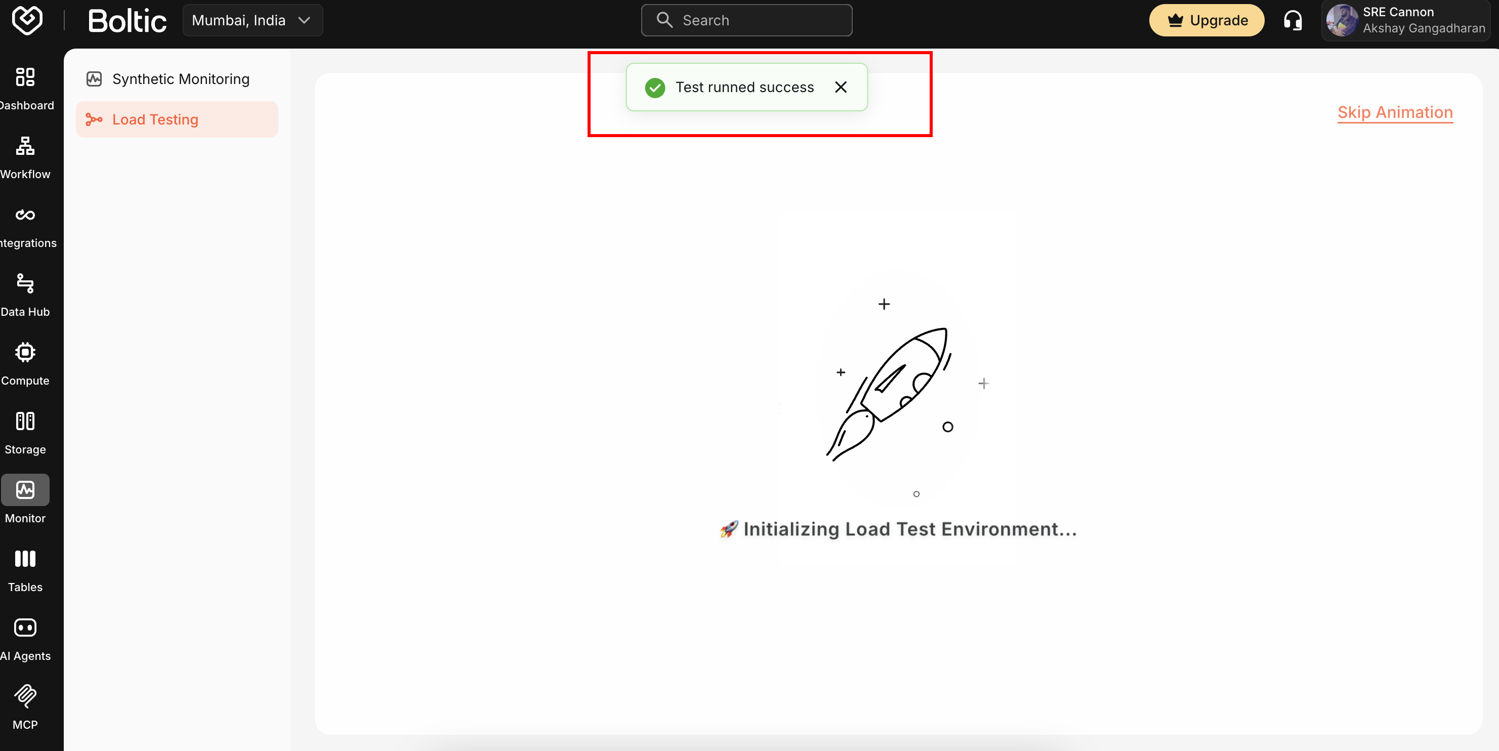 Load Test Run Success