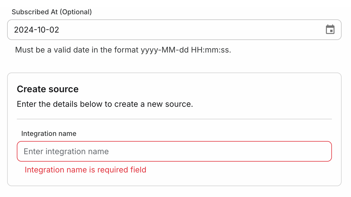 Section with double dependency Configuration Screenshot