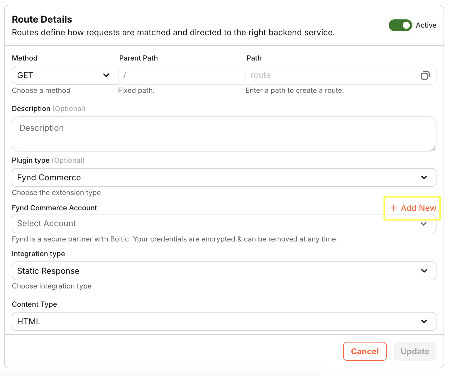 Add New Fynd Extension Integration