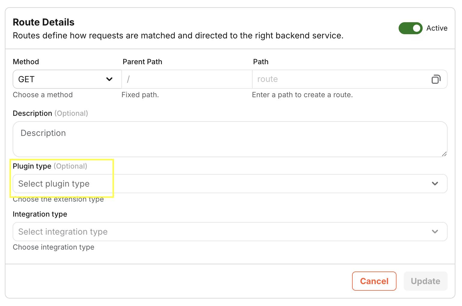 Select Plugin Type